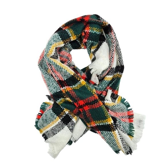 Maurices Accessories - Maurices Plaid Blanket Scarf Womens One Size Red Green White Christmas Throw